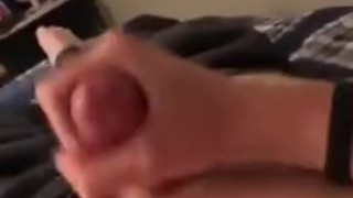 Jerking off and cumming in college dorm