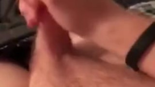 Jerking off and cumming in college dorm