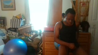 Asian Ladyboy masturbating