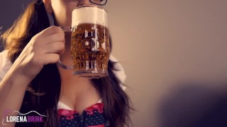 Happy Oktoberfest! Peeing in Dirndl (simulated pissing, obviously)