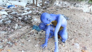 I Transformed Myself Into An Blue Alien... / Bodypaint / Naked Body Art #1