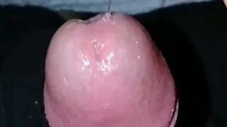 Edging foreskin precum strings play