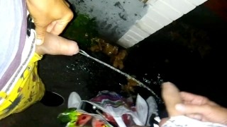  pissing together near the bar