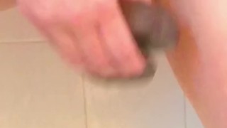 Wife stuggles to Fuck BBC Dildo