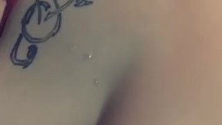 Hot wax on big tits