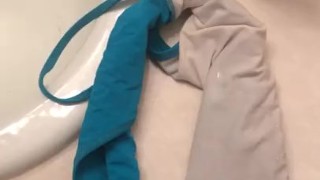 Cumming on Friends GF panties and bra