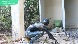 Dark Monster Alien Cosplay / Bodypaint / Naked Body Art #1