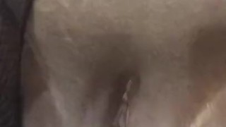 Fucking machine with squirting dildo