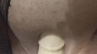 Fucking machine teasing my wet pussy to orgasm