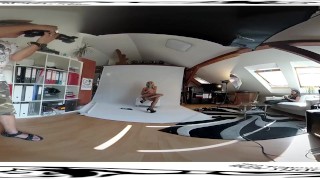 Claudia Mac 02 - Backstage before masturbation video 3DVR 360 UP-DOWN