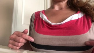 MILF showing tits after work ;)