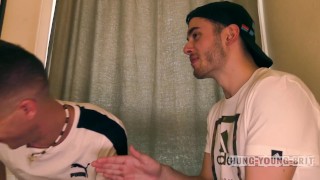 Sorry faced Cute Boy DP by 2x HUNG n Thick HOT UK lads REPEATEDLY n Rammed