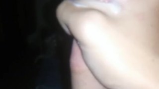 Cumming in bathroom