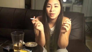 Fetish Girl MissDeeNicotine Smoking Multiple Long Cigarettes