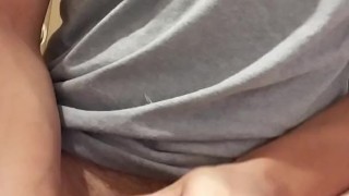 Young guy squirts load into hand