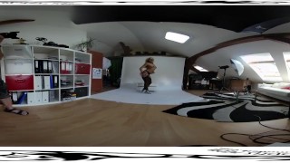 Nice victoria pure 3D VR 360 backstage from photoshoot before dildo masturb