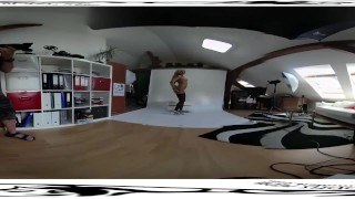 Nice victoria pure 3D VR 360 backstage from photoshoot before dildo masturb