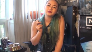 MissDeeNicotine - Smoking in Fetish Wear