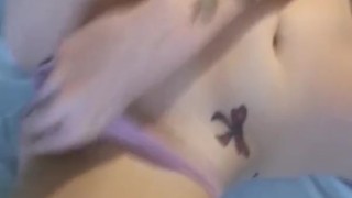 Young Tattooed RedHead Plays With Herself Until She Squirts