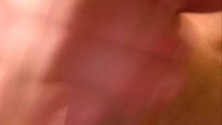 Stroking my cock for her