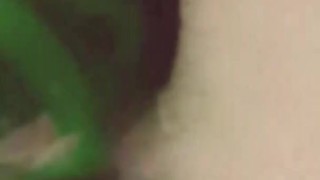 Horny Teen gapes Asshole underwater with beerbottle