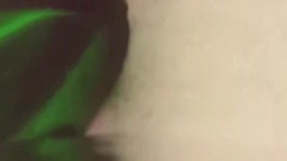Horny Teen gapes Asshole underwater with beerbottle
