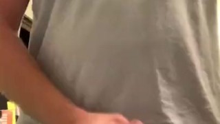 Big dick guy jerks off solo