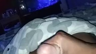 Stroking my long cock