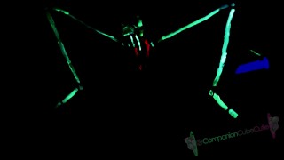 Blacklight Skeleton Masturbation and Cum