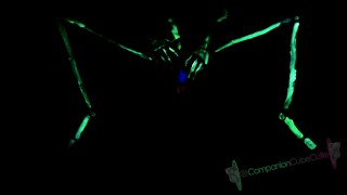 Blacklight Skeleton Masturbation and Cum