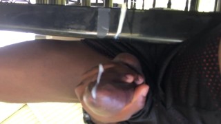 Big Black Dick Black Guy Public Park Stroke