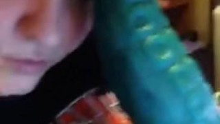 Choking and Gagging on a MASSIVE TOY