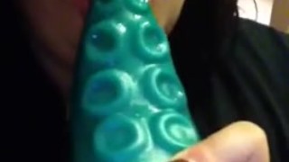 Choking and Gagging on a MASSIVE TOY