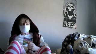 Cute femboy using his fleshlight until he cums