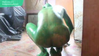 19 Years Old Green Demon / Body paint / Bodypaint / Naked Body Art #2