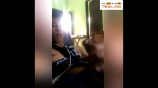 Asian Filipino Skype Video Call Masturbation