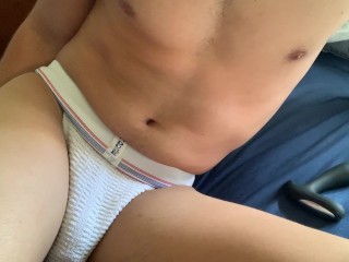 Asshole/cock/and jockstrap sniff cum while