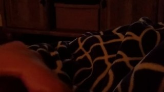 *HUGE CUMSHOT* She strokes my cock while watching her show.