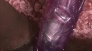 Super wet fat black pussy masturbation and squirt
