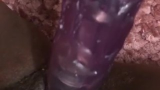 Super wet fat black pussy masturbation and squirt