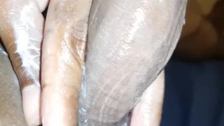 Made myself cum a second time, CUM on my belly,soap on my DICK, EXTRA MESSY