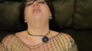 POV blowjob w/ facial and slut plays with pussy| So good he cums instantly