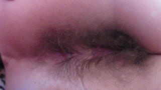 Winking my wet tight hairy asshole in close up
