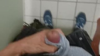 Horny in a public toilet