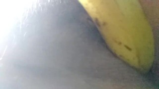 Banana Split Pt1 Self Love with Hairy Pussy