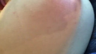 Chastity Femboy Playing Close-up with Thicc Dildo