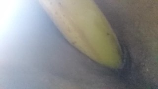 Banana Split Pt1 Self Love with Hairy Pussy