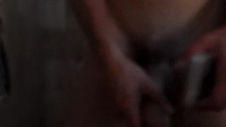 hot guy playing in the bathroom,