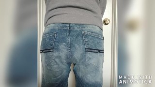 Desperate Boy Has An Accident in His Shorts
