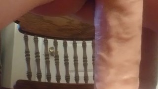 Riding my biggest dildo